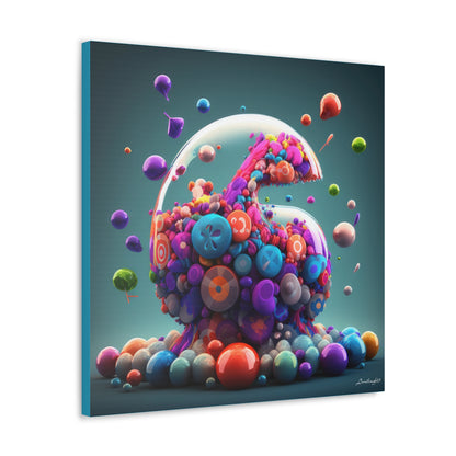 Candy Gummy Colorful Candy Like Jar Bliss Canvas Gallery Wraps