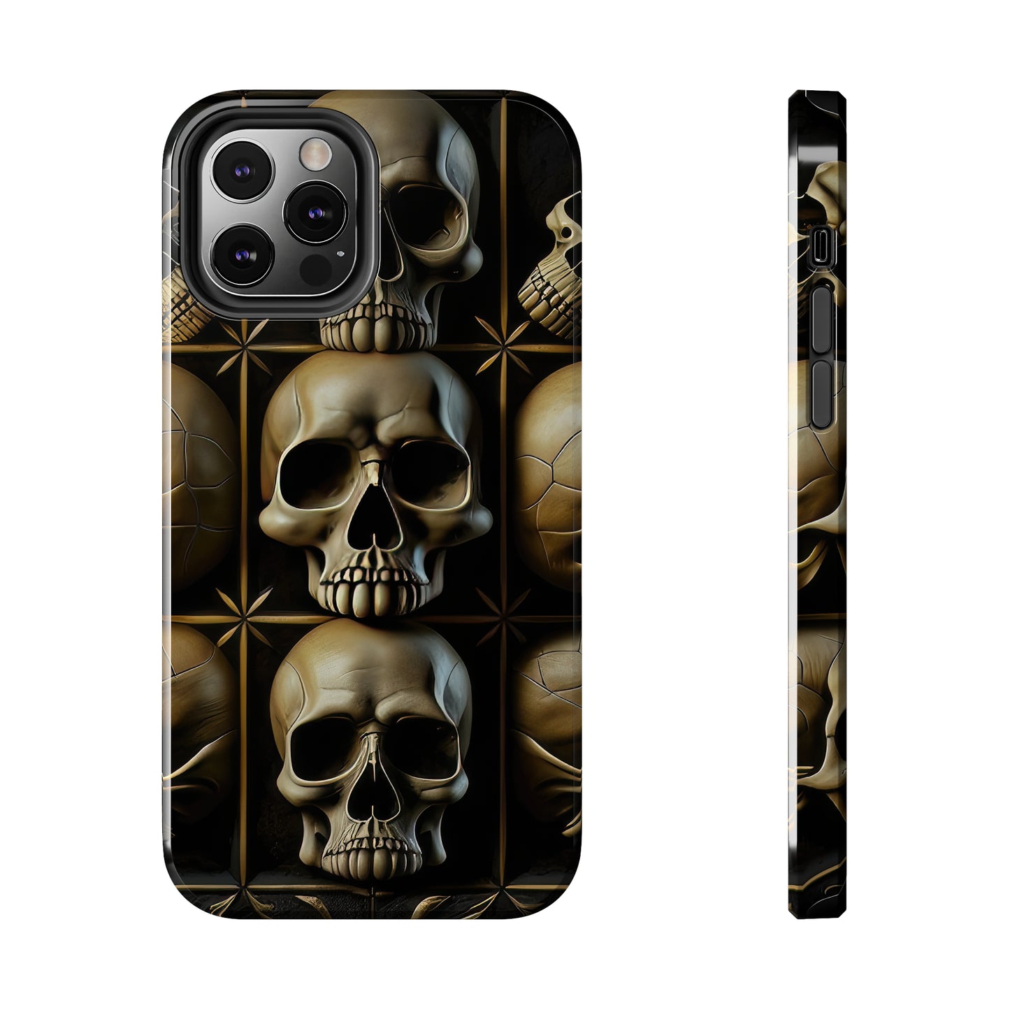 Metallic Chrome Skulls and classic Designed 19 Tough Phone Cases