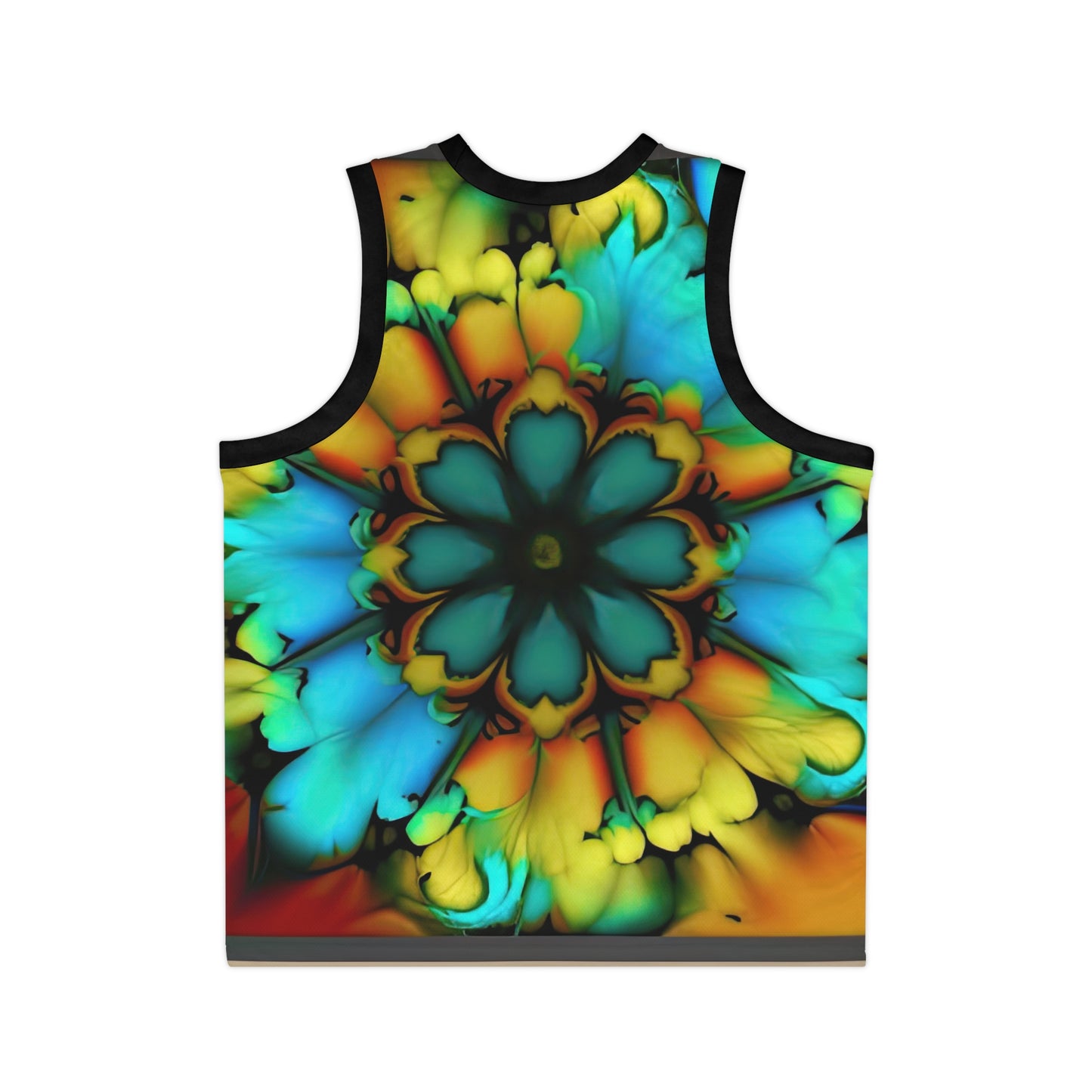 Bold And Beautiful Tie Dye B 3 Blue Yellow Unisex Basketball Jersey (AOP)