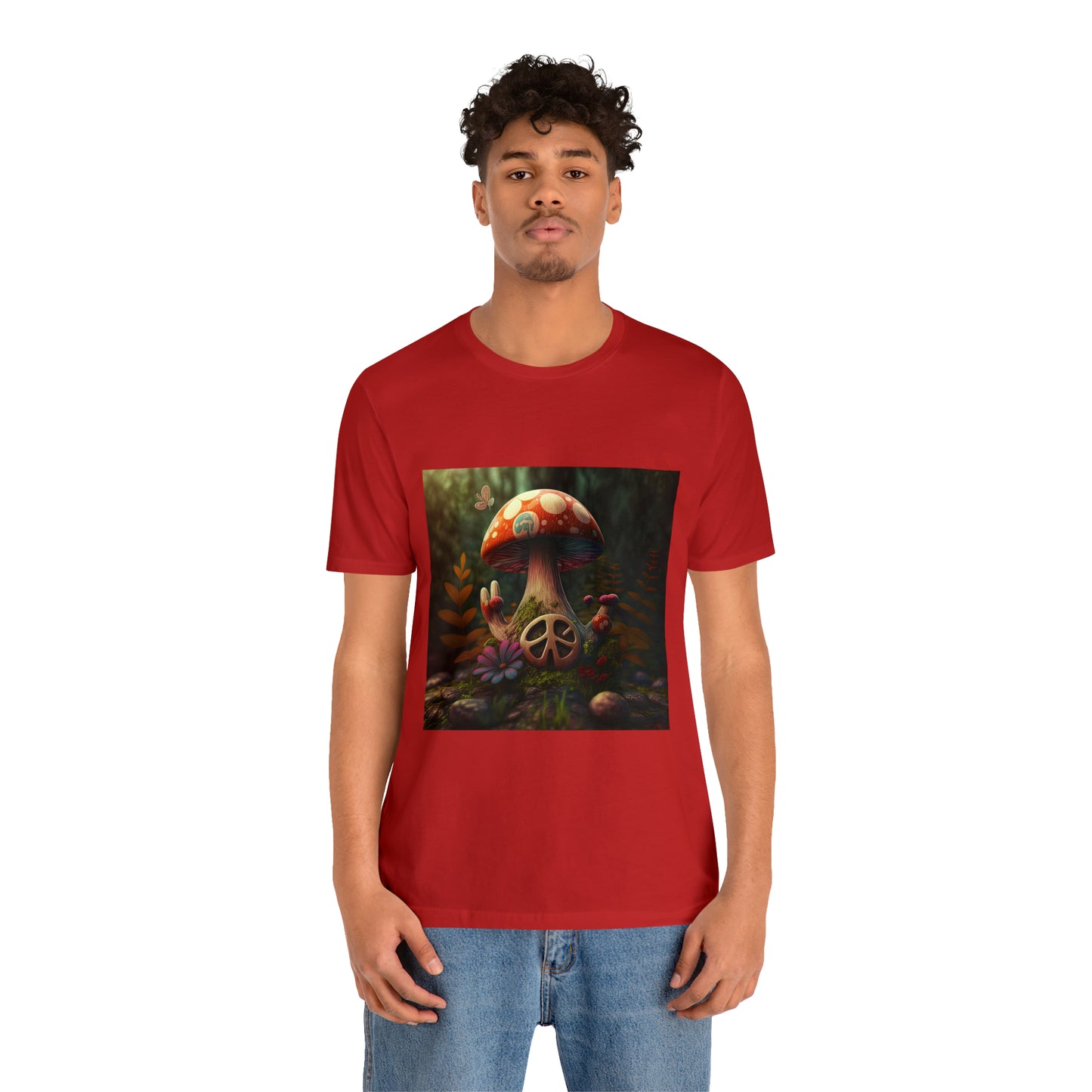 Hippie Mushroom Color Candy Style Design Style 7 Unisex Jersey Short Sleeve Tee