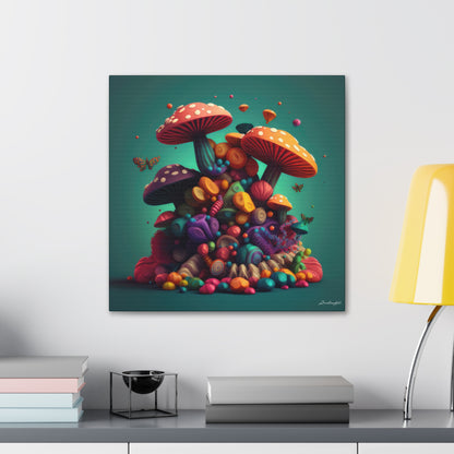 Beautiful Mushroom Luminating Colorful Bliss7 Canvas Gallery Wraps