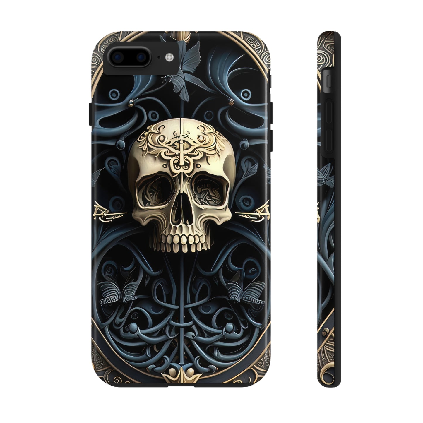 Metallic Chrome Skulls and classic Designed 6 Tough Phone Cases