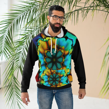 Bold And Beautiful Tie Dye B 3 Blue Yellow Unisex Pullover Hoodie (AOP)