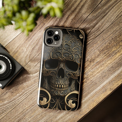 Metallic Chrome Skulls and classic Designed 2 Tough Phone Cases