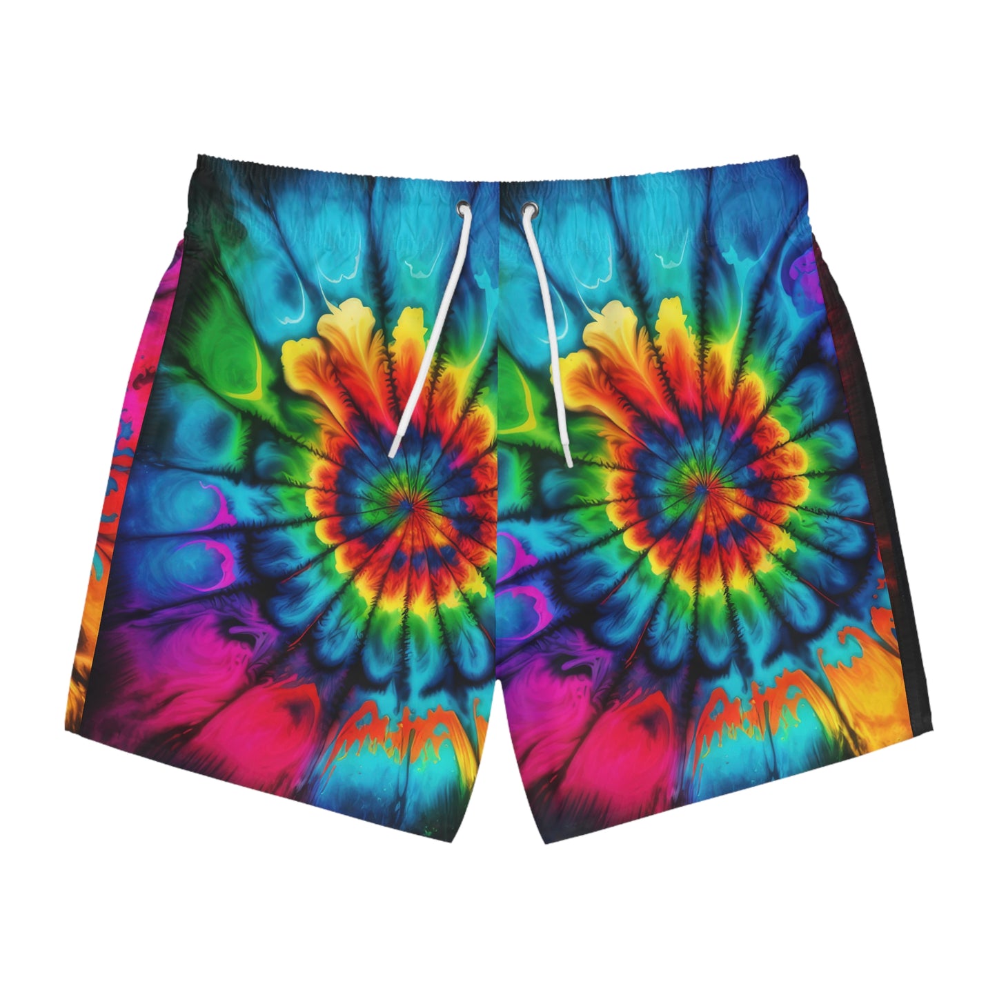 Bold And Beautiful Tie Dye Style Two Swim Trunks (AOP)