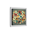Gathered Circles, Matte Canvas, Framed (Multi-color)
