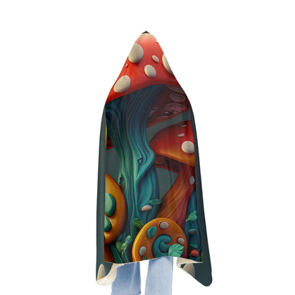 Hippie Mushroom Color Candy Style Design Style 4 Snuggle Blanket