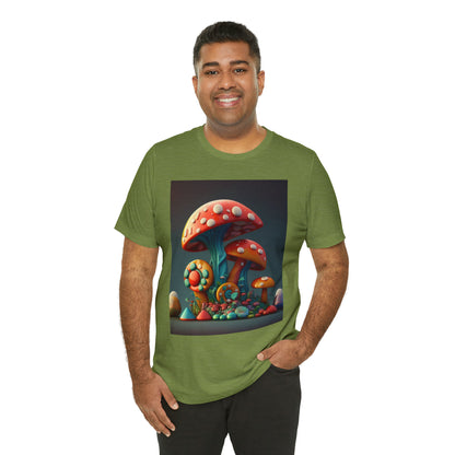 Hippie Mushroom Color Candy Style Design Style 6 Unisex Jersey Short Sleeve Tee