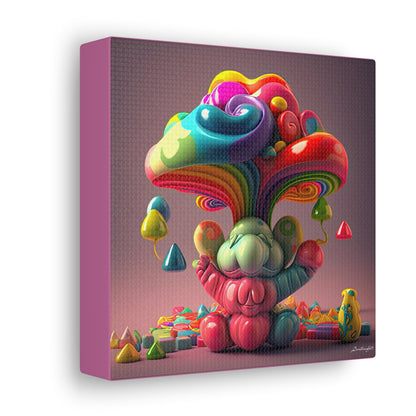 Gummy-Candy Style Mushroom Fun Bliss Cute Animal Canvas Gallery Wraps