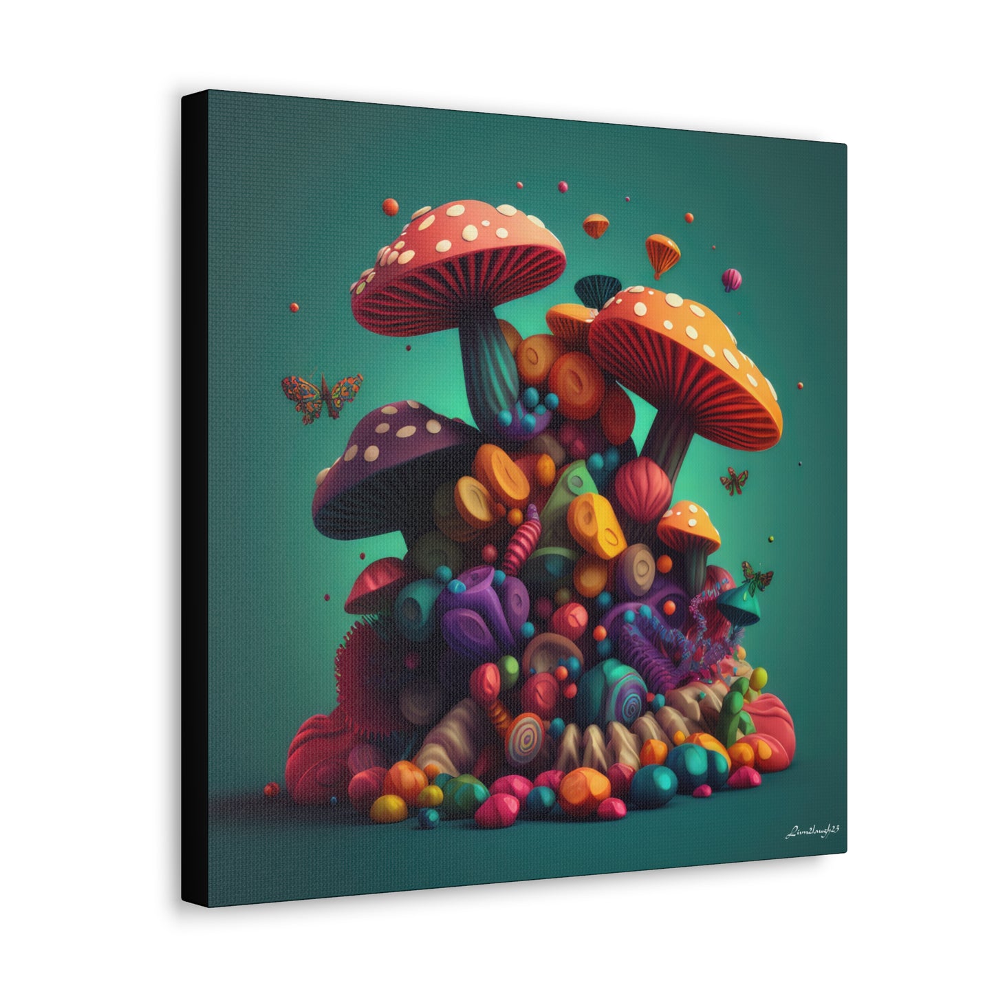 Beautiful Mushroom Luminating Colorful Bliss7 Canvas Gallery Wraps