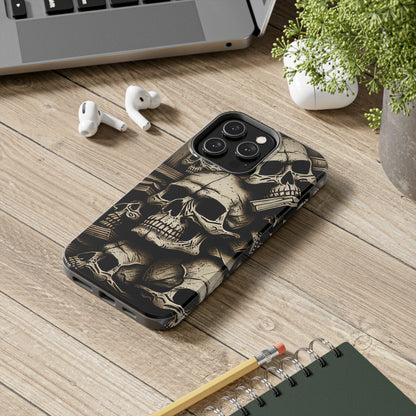 Metallic Chrome Skulls and classic Designed 14 Tough Phone Cases