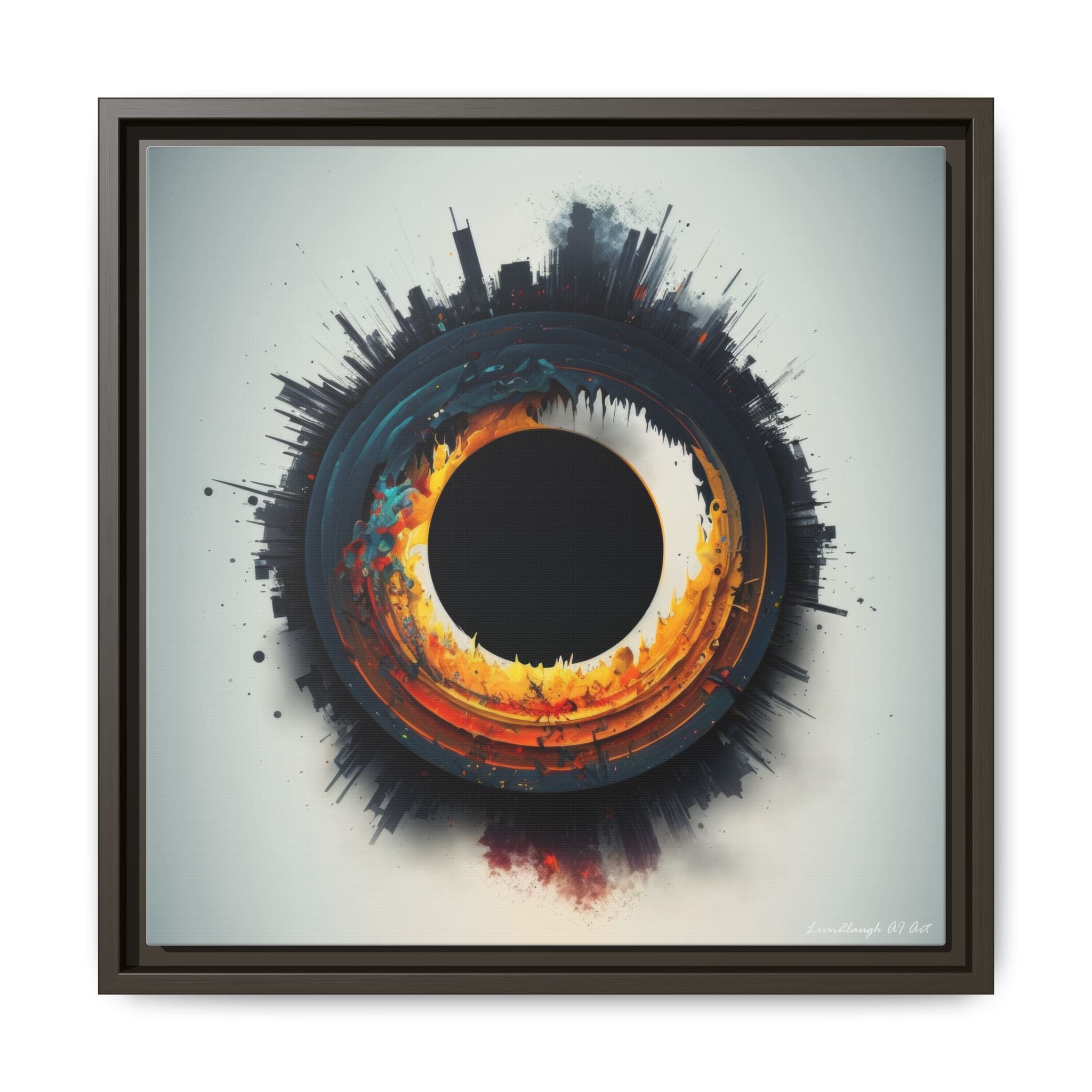 Eclipse of Industry, Art Print — Colorful Modern Wall Canvas