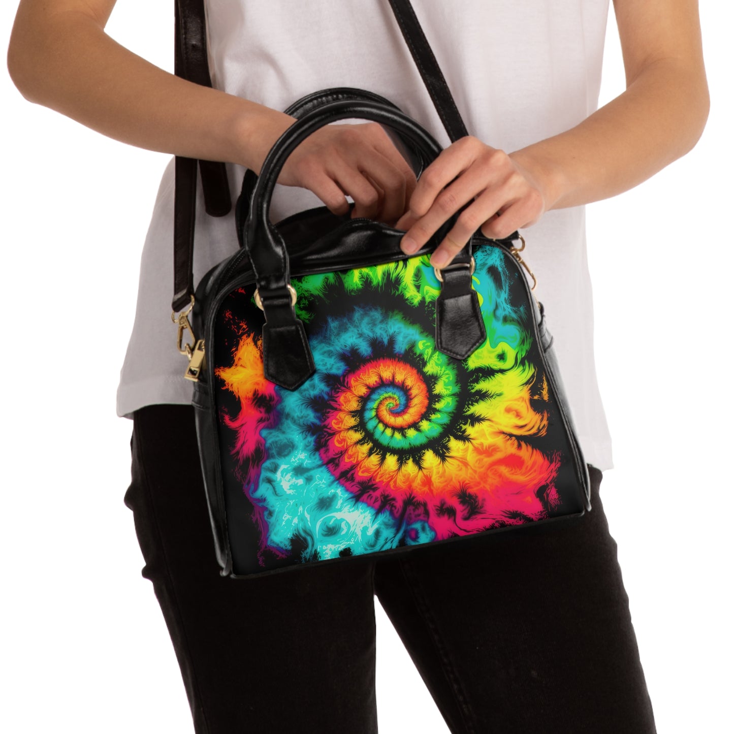 Bold And Beautiful Tie Dye Style One Shoulder Handbag