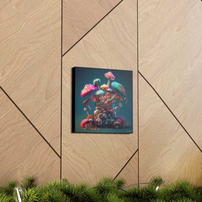 Beautiful Mushroom Luminating Colorful Bliss 11 Canvas Gallery Wraps