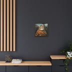 Mosaic Majesty: The Regal Cat, Framed Mosaic Cat Art Print — Colorful Modern Wall Canvas