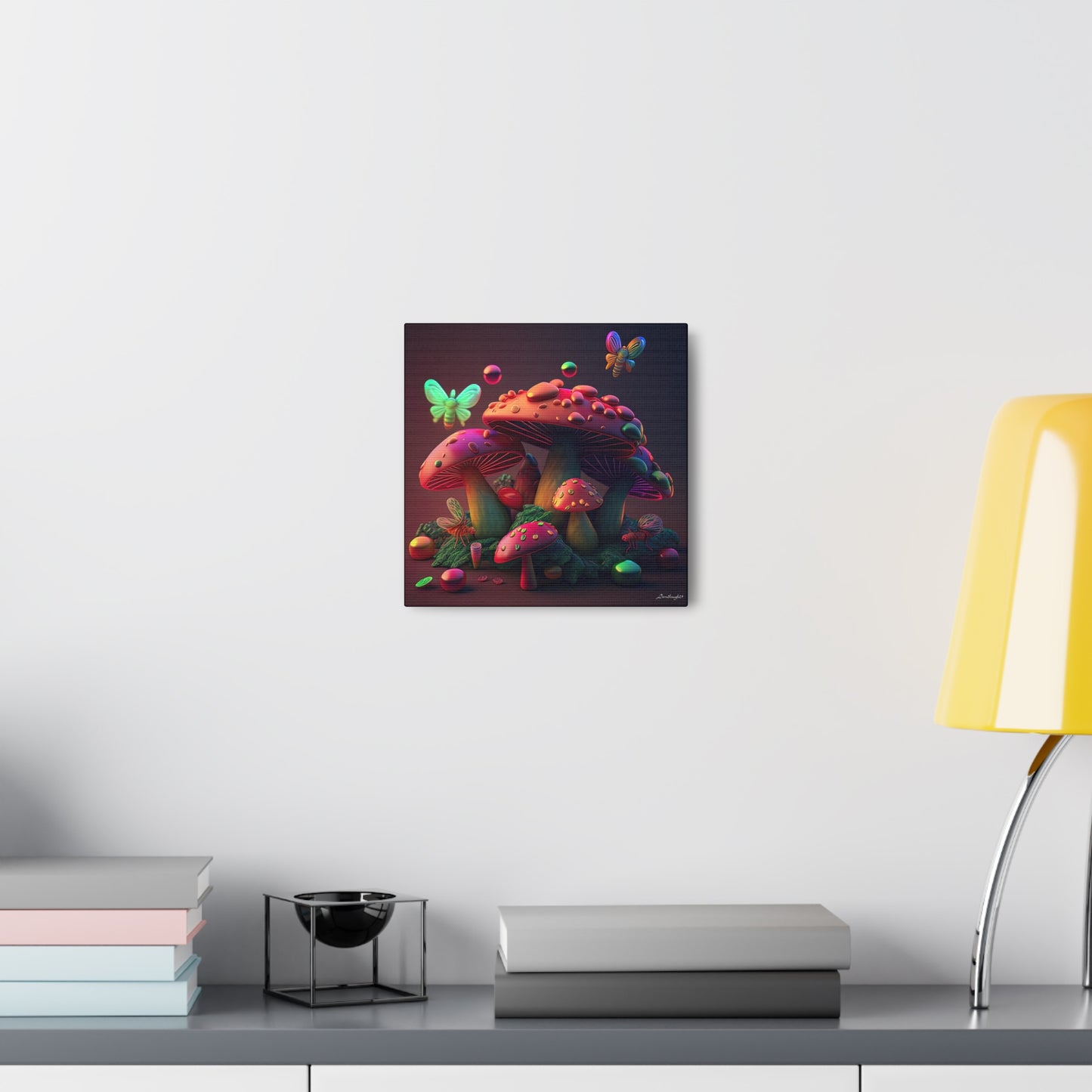 Beautiful Mushroom Luminating Colorful Bliss 8 Canvas Gallery Wraps