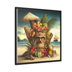Tiki Dreams by the Shore, Art Print — Colorful Modern Wall Canvas