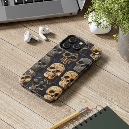 Metallic Chrome Skulls and classic Designed 17 Tough Phone Cases