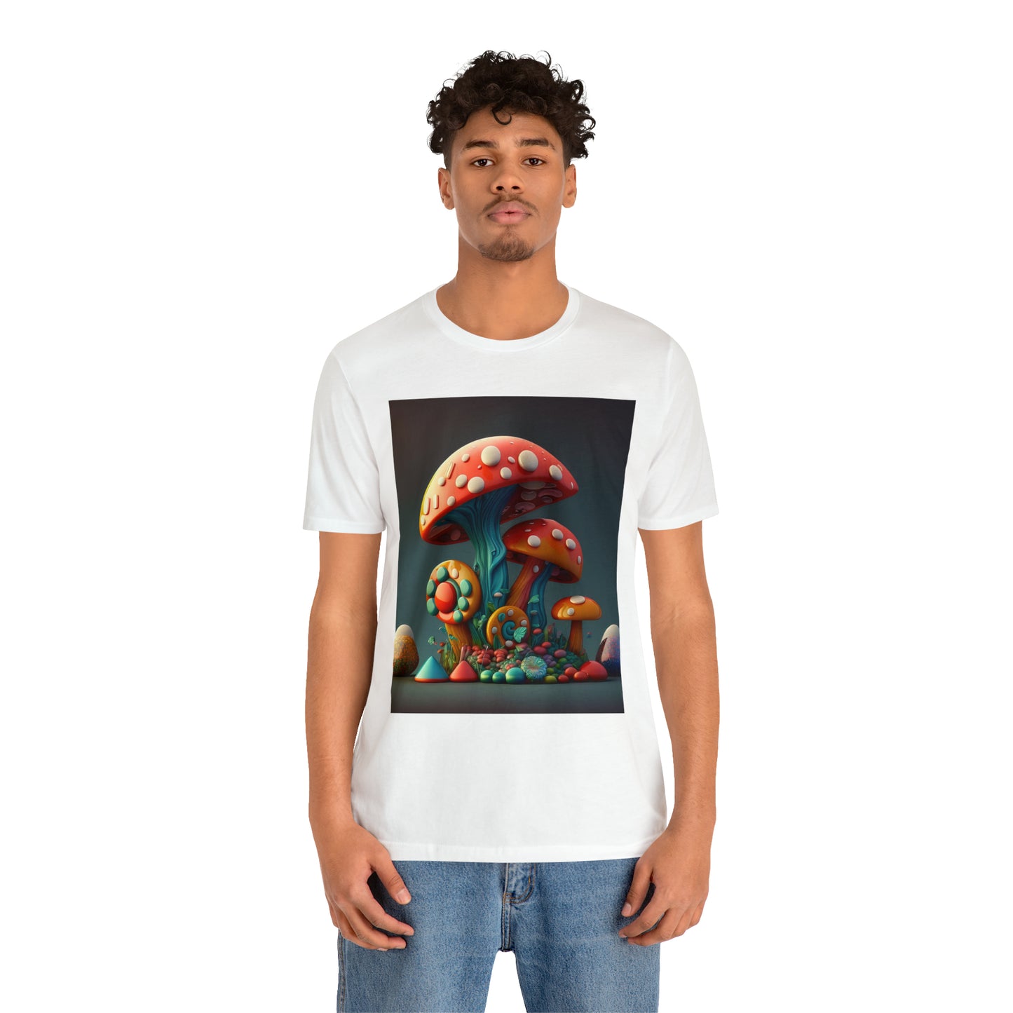 Hippie Mushroom Color Candy Style Design Style 6 Unisex Jersey Short Sleeve Tee