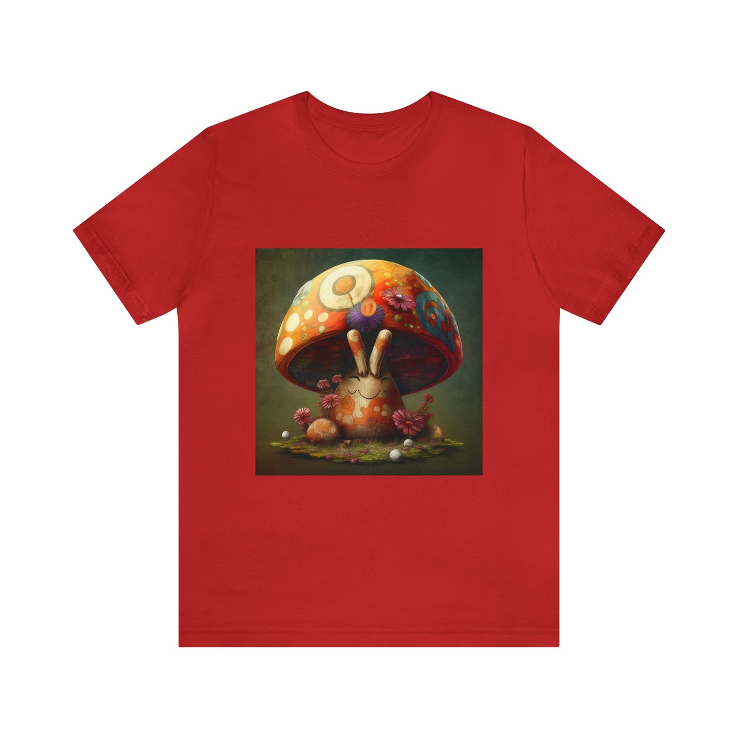 Hippie Mushroom Color Candy Style Design Style 8 Unisex Jersey Short Sleeve Tee