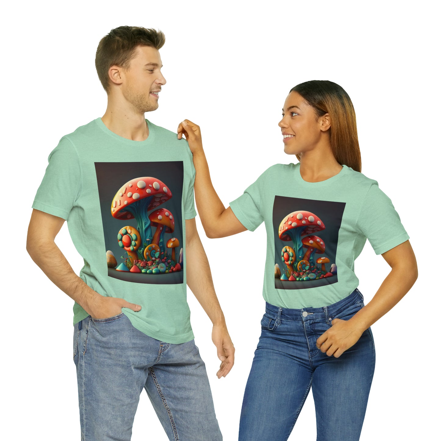 Hippie Mushroom Color Candy Style Design Style 6 Unisex Jersey Short Sleeve Tee