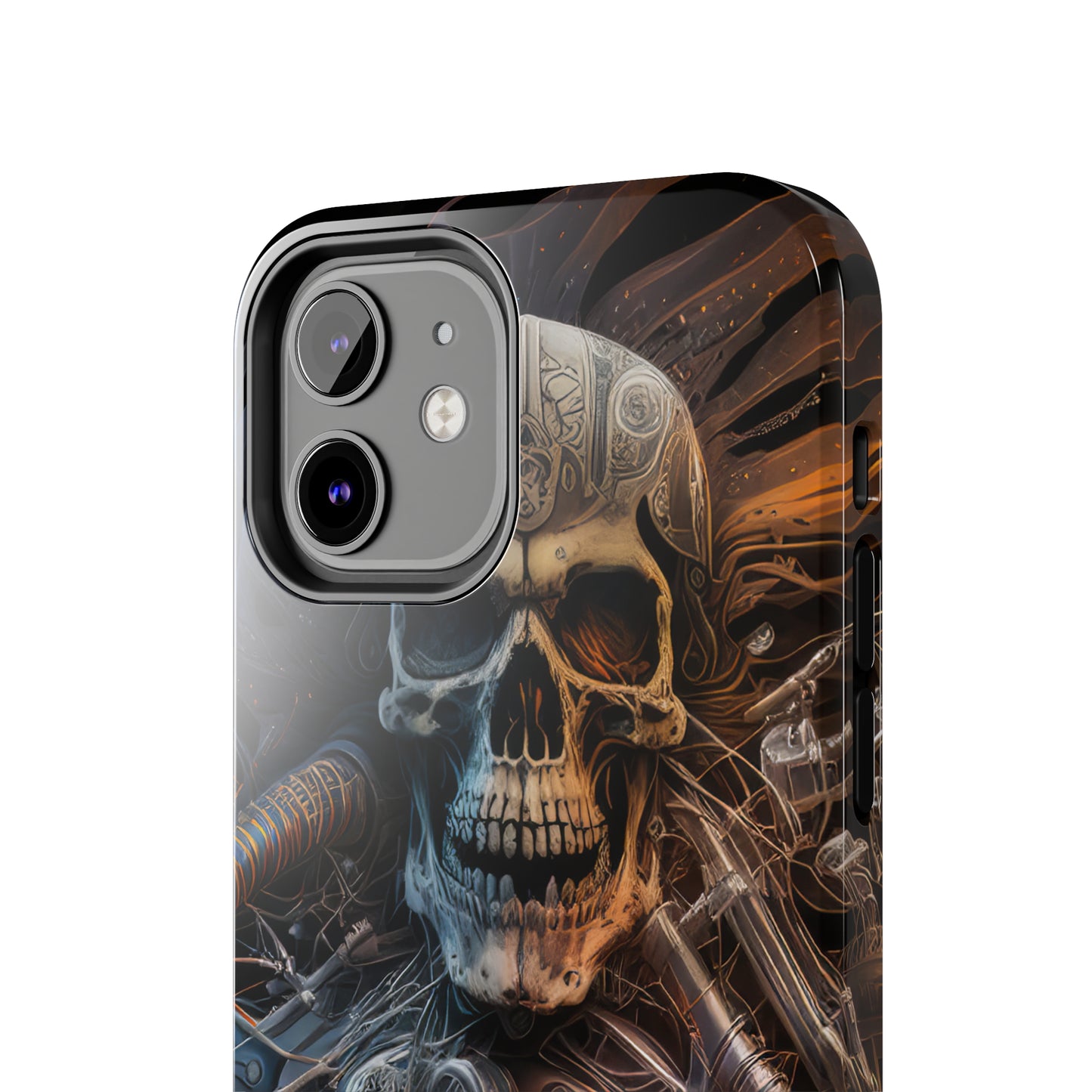 Skull Motorcycle Rider, Ready to Tear Up Road On Beautiful Bike 8 Tough Phone Cases