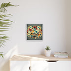 Gathered Circles, Matte Canvas, Framed (Multi-color)