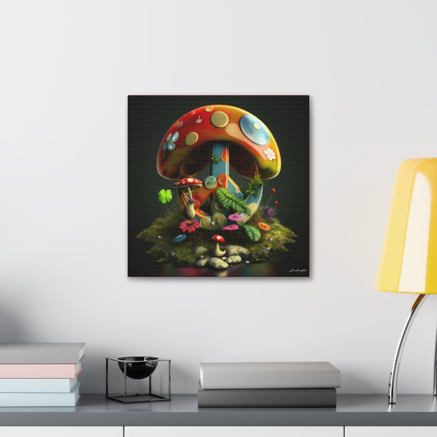 Beautiful Forest Round Peace Sign 2 Gallery Wraps