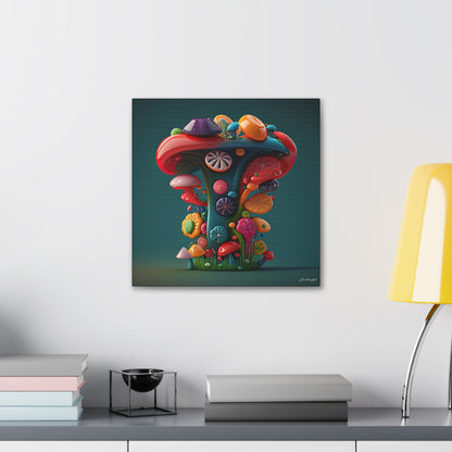 Beautiful Mushroom Luminating Colorful Bliss 9 Canvas Gallery Wraps