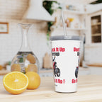Biker Chic On Motorcycle, Don't It Up Buttercup, Then Go Fuck It Up Plastic Tumbler with Straw