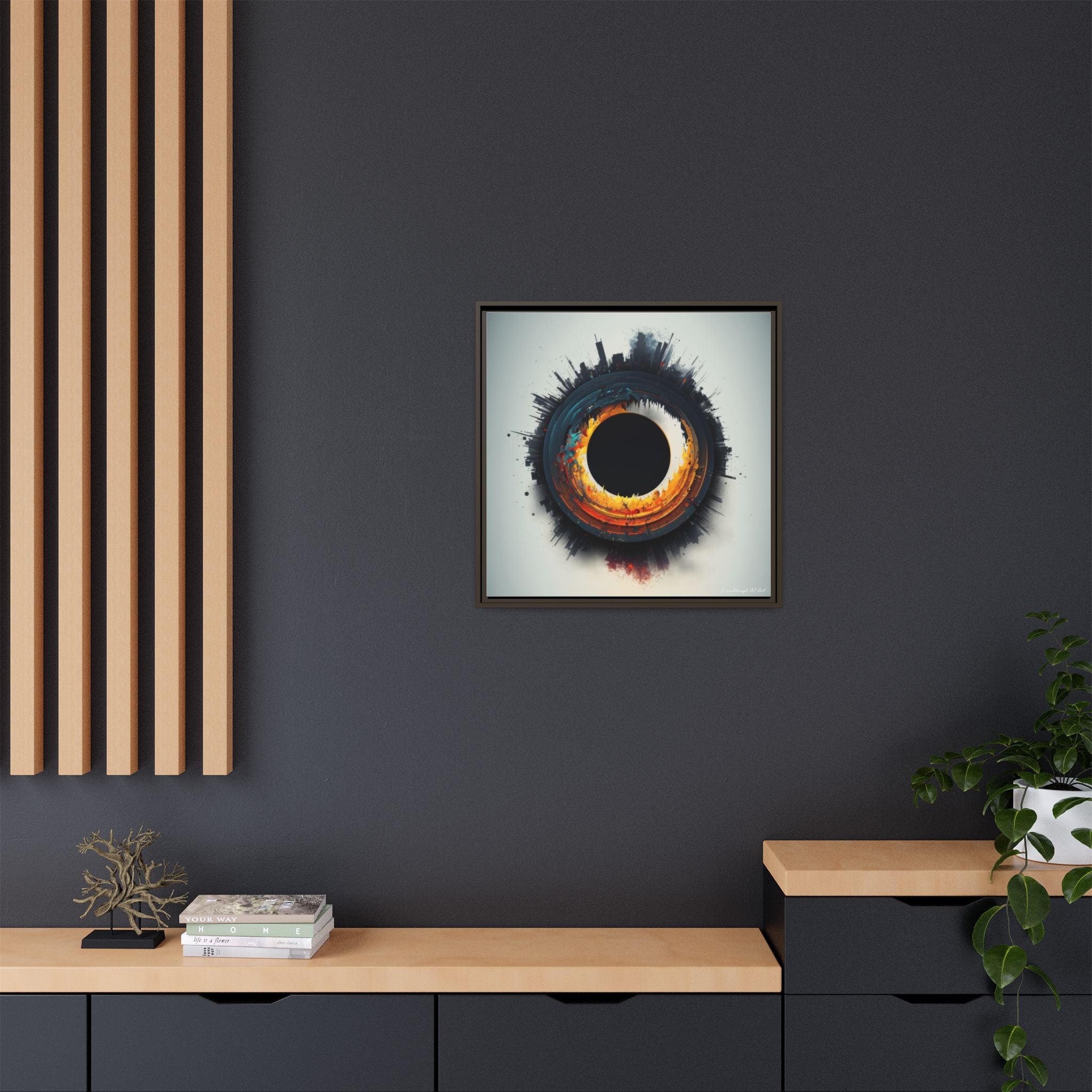 Eclipse of Industry, Art Print — Colorful Modern Wall Canvas