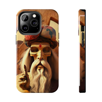 Wise Man In Dessert With Beard And Peace Sign Tough Phone Cases