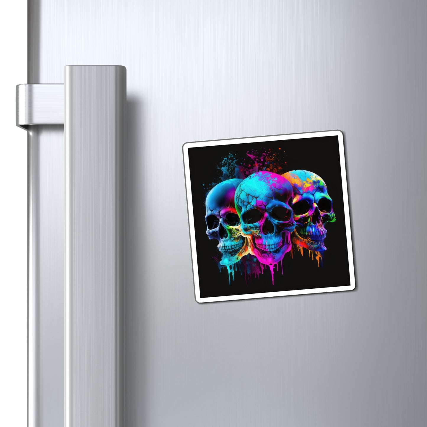 Bold And Beautiful Tie Dye Skulls, Style 12 Magnets
