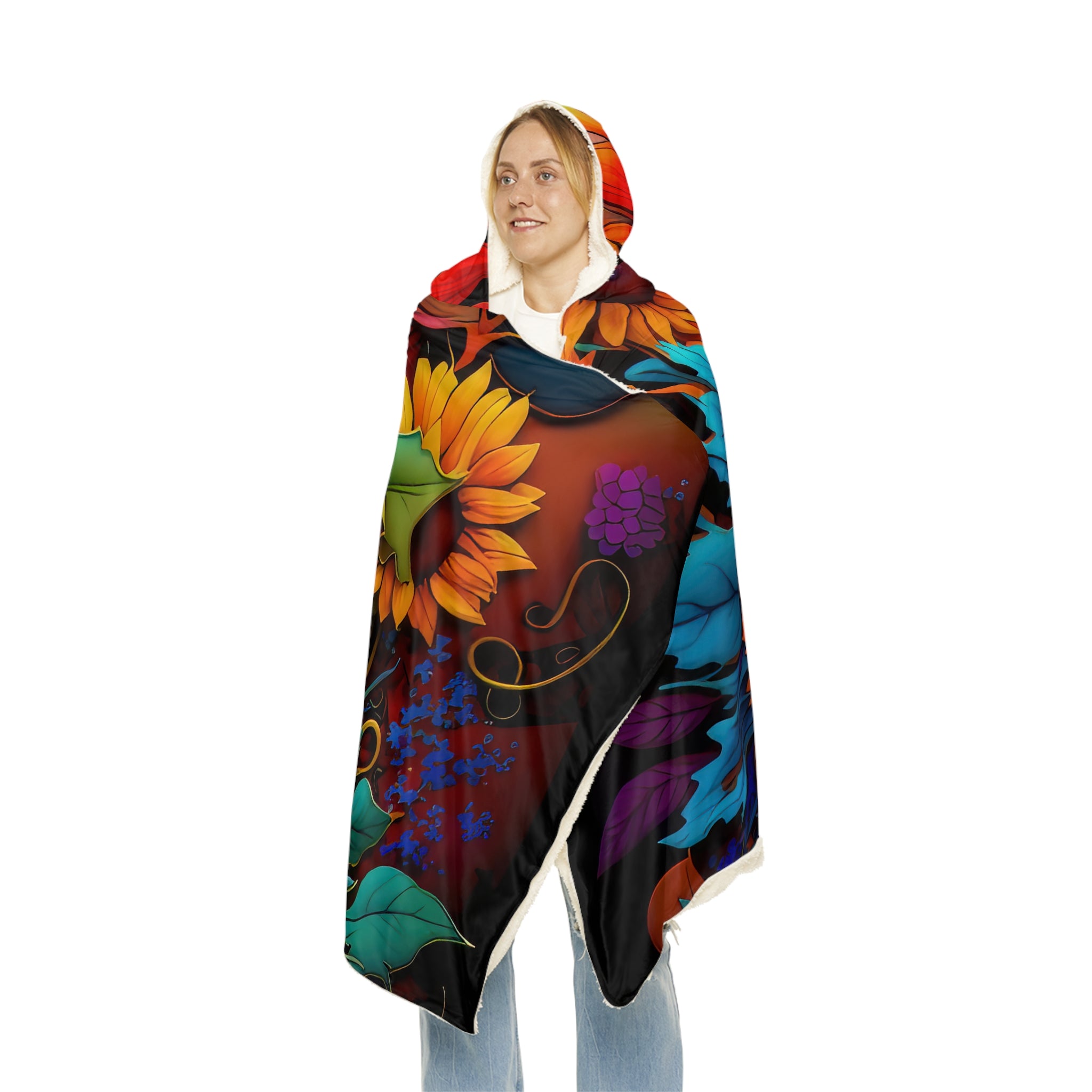 Bold And Beautiful Flowers Style Two Snuggle Blanket