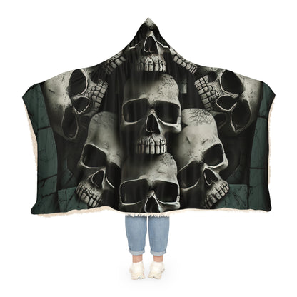 Cement Skulls With Brick Background Snuggle Blanket