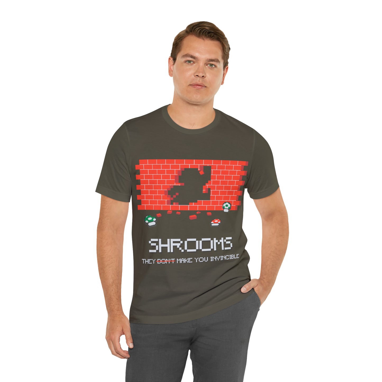 Shrooms, They Make You Invincible, Unisex Jersey Short Sleeve Tee