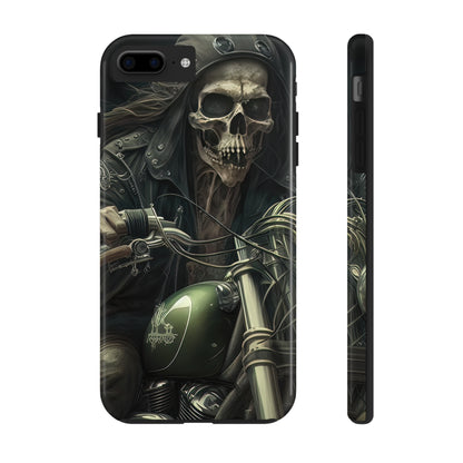 Skull Motorcycle Rider, Ready to Tear Up Road On Beautiful Bike 3 Tough Phone Cases