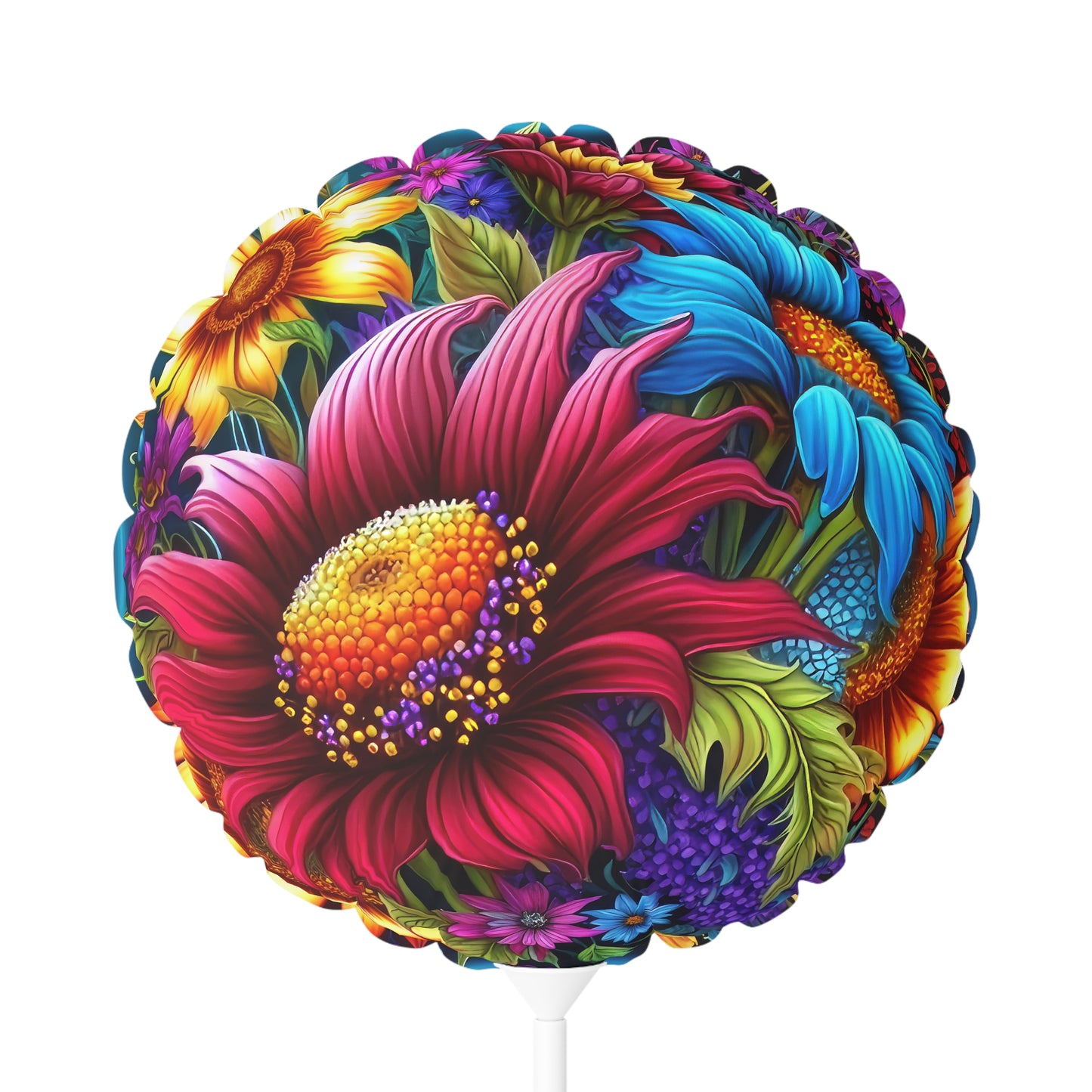 Bold And Beautiful Flowers 6 Balloon (Round and Heart-shaped), 11"