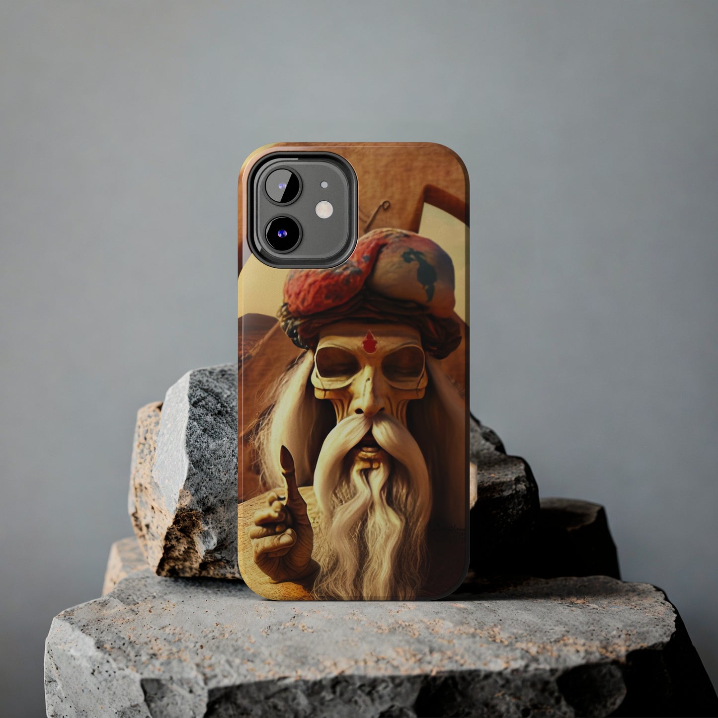 Wise Man In Dessert With Beard And Peace Sign Tough Phone Cases