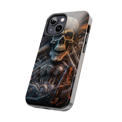 Skull Motorcycle Rider, Ready to Tear Up Road On Beautiful Bike 8 Tough Phone Cases