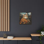 Mosaic Majesty: The Regal Cat, Framed Mosaic Cat Art Print — Colorful Modern Wall Canvas