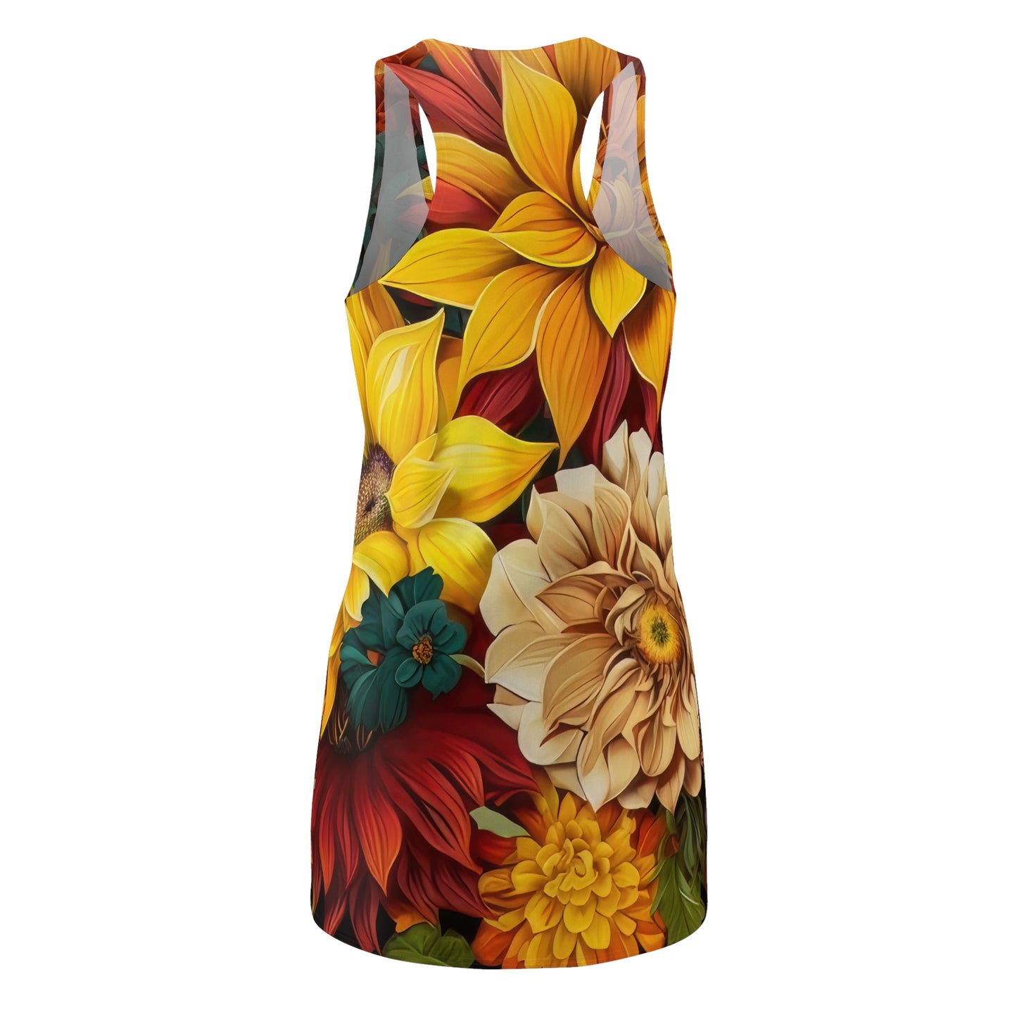 Bold And Beautiful Designed flowers Style Six Women's Cut & Sew Racerback Dress (AOP)