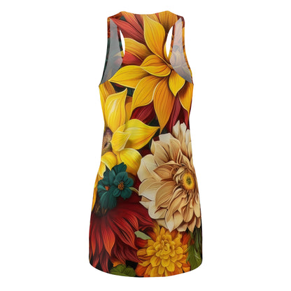 Bold And Beautiful Designed flowers Style Six Women's Cut & Sew Racerback Dress (AOP)