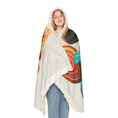 Hippie Mushroom Color Candy Style Design Style 1 Snuggle Blanket