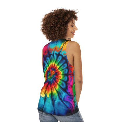 Bold And Beautiful Tie Dye Style Two Unisex Tank Top (AOP)