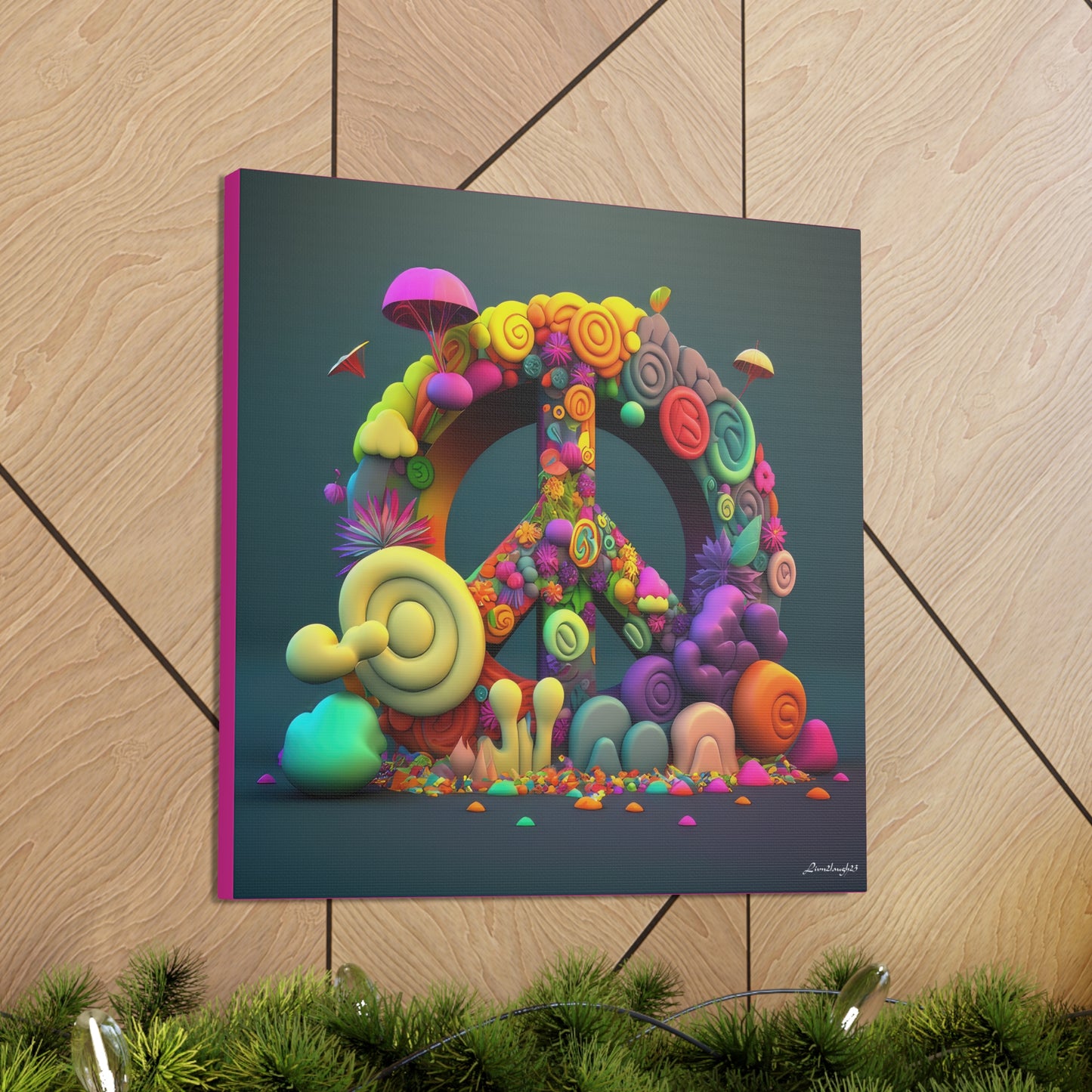 Fantastic Gummie Hippie Peace Sign Canvas Gallery Wraps