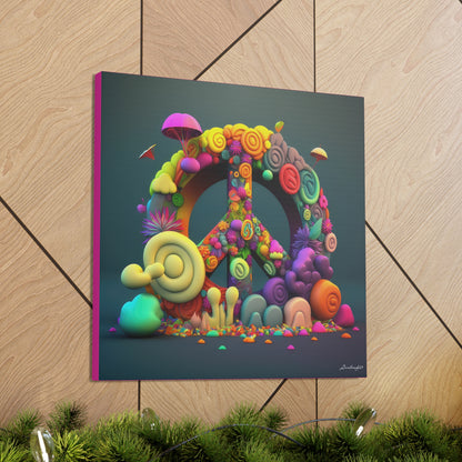 Fantastic Gummie Hippie Peace Sign Canvas Gallery Wraps