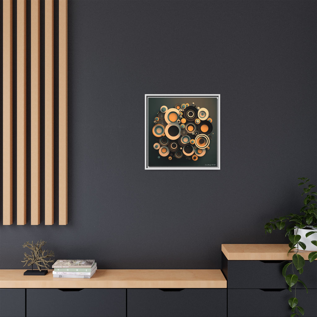 Concentric Harmony, Art Print — Colorful Modern Wall Canvas