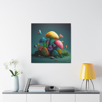 Beautiful Mushroom Luminating Colorful Bliss 4 Canvas Gallery Wraps