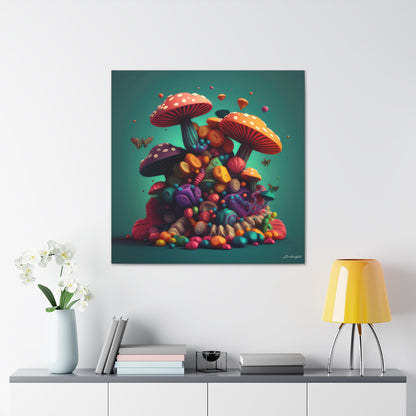 Beautiful Mushroom Luminating Colorful Bliss7 Canvas Gallery Wraps